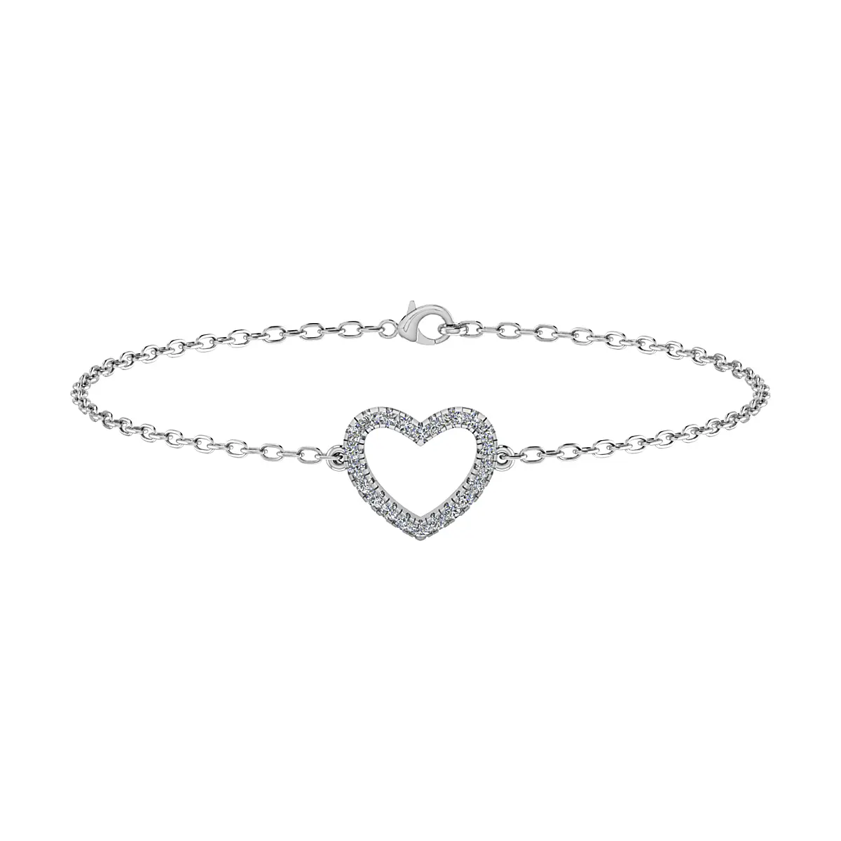 Thea Heart Diamond Pavé Bracelet